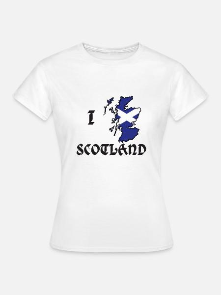 I love Scotland - Frauen T-Shirt - Weiß