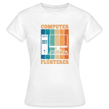 Computerflüsterer Informatiker Retro PC Computer - Frauen T-Shirt - Weiß - Vorne - AI Model Female 172 dark (172cm)