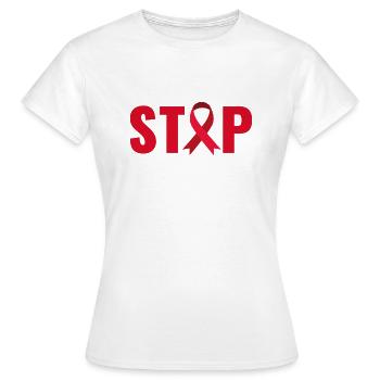 Stop violence - Women's T-Shirt - white - Front - AI Model Female 172 dark (172cm)