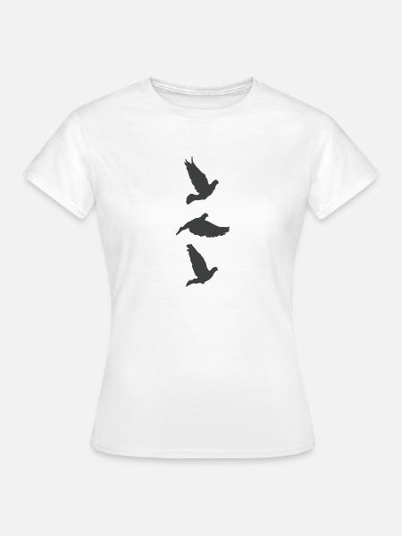 brieftaube racing pigeon - Frauen T-Shirt - Weiß