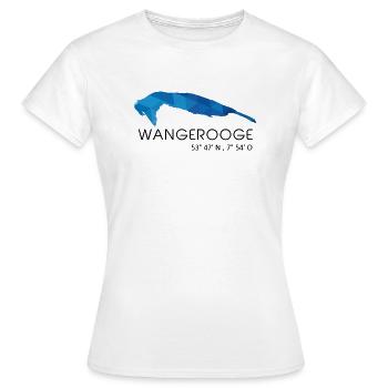 Wangerooge Île de la Frise orientale Coordonnées - T-shirt Femme - blanc - Devant - AI Model Female 172 dark (172cm)