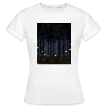 Nuit de luciole forestière - T-shirt Femme - blanc - Devant - AI Model Female 172 dark (172cm)