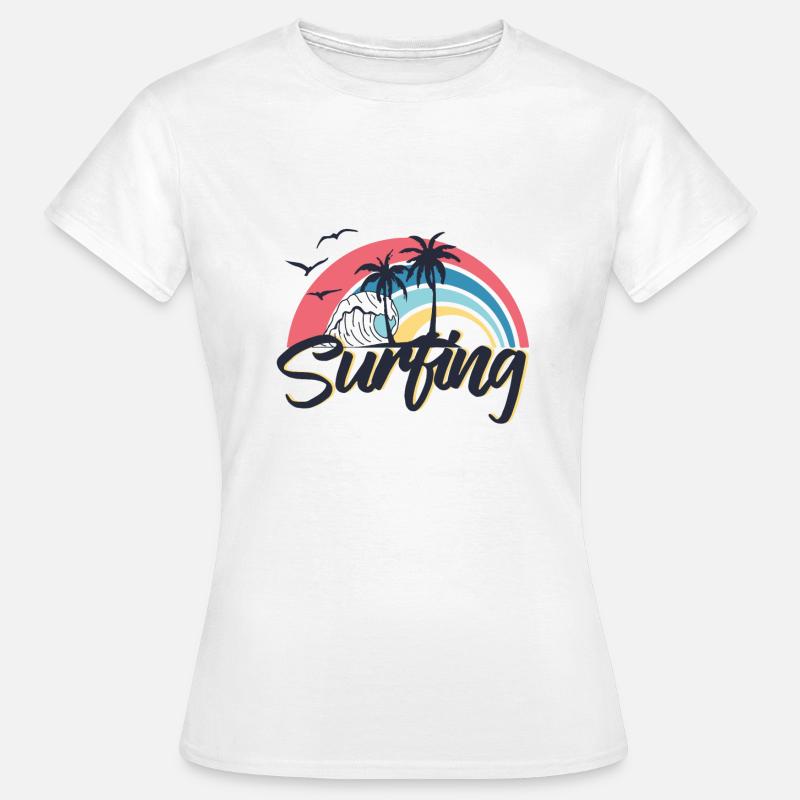 surfing - Dame-T-shirt - hvid