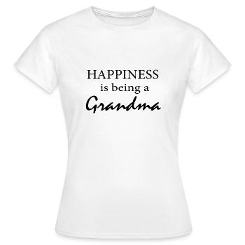 Le bonheur est d'être une grand-mère, grands-parents Chemises - T-shirt Femme - blanc - Devant - AI Model Female 172 dark (172cm)