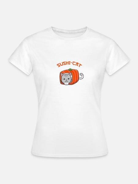 Britische Kurzhaarkatze in Sushi Cat - Frauen T-Shirt - Weiß