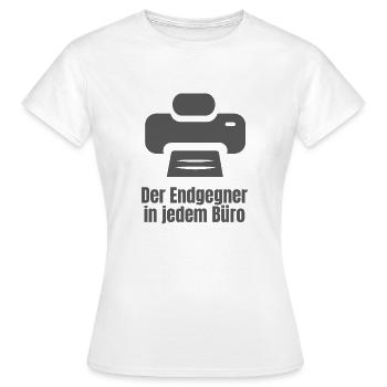Der Endgegner in jedem Büro - Frauen T-Shirt - Weiß - Vorne - AI Model Female 172 dark (172cm)
