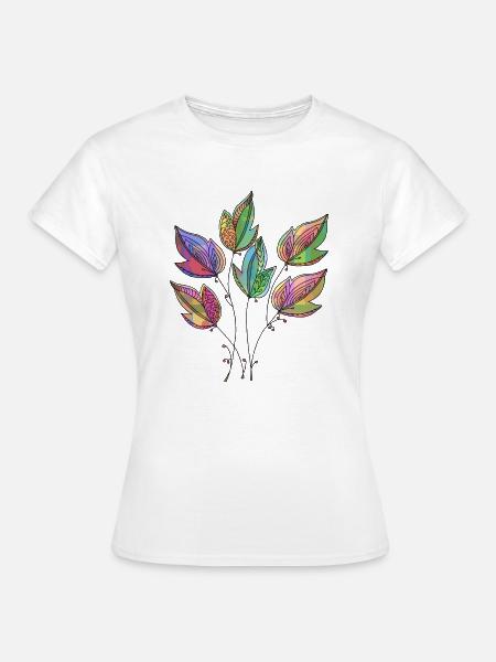 Blätter - Frauen T-Shirt - Weiß