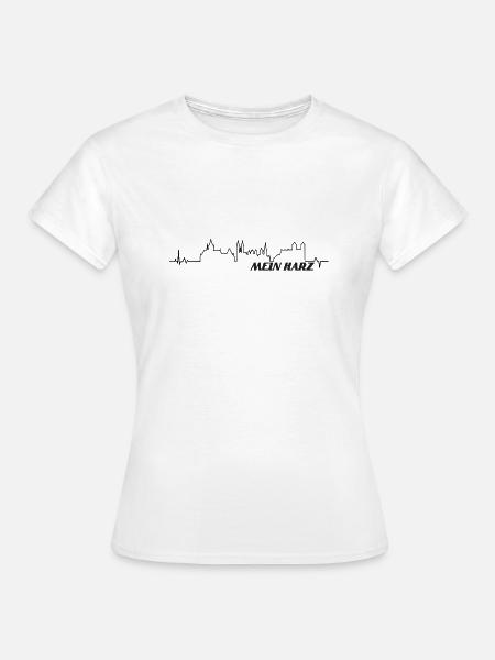 Mein Harz Herzschlag - Frauen T-Shirt - Weiß