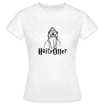 Loutre poilue - T-shirt Femme - blanc - Devant - AI Model Female 172 dark (172cm)