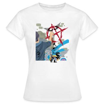 Graffiti punk anarchie - T-shirt Femme - blanc - Devant - AI Model Female 172 dark (172cm)