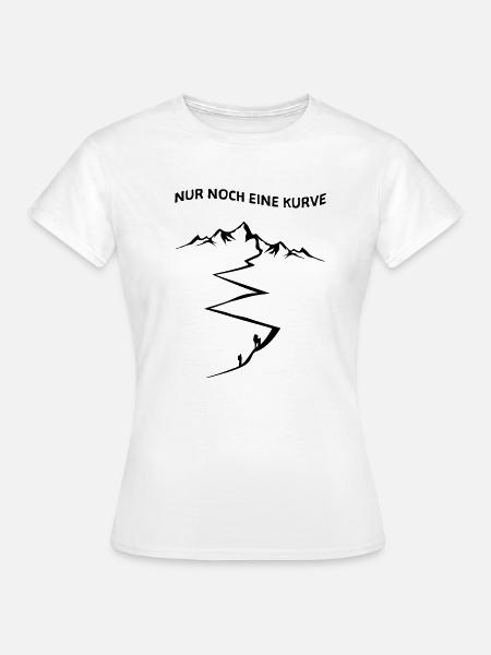 Nur noch eine Kurve - schwarz - Frauen T-Shirt - Weiß