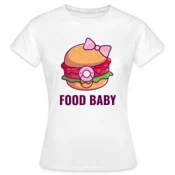 food baby - T-shirt Femme - blanc - Devant - AI Model Female 172 dark (172cm)