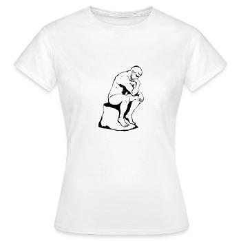 Philosopher Thinker - Women's T-Shirt - white - Front - AI Model Female 172 dark (172cm)