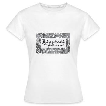 Nachhaltigkeit - Frauen T-Shirt - Weiß - Vorne - AI Model Female 172 dark (172cm)