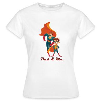 Heroes | Papa et Me | - T-shirt Femme - blanc - Devant - AI Model Female 172 dark (172cm)
