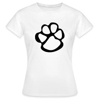 Paw prints dog paws paws dogs - Women's T-Shirt - white - Front - AI Model Female 172 dark (172cm)