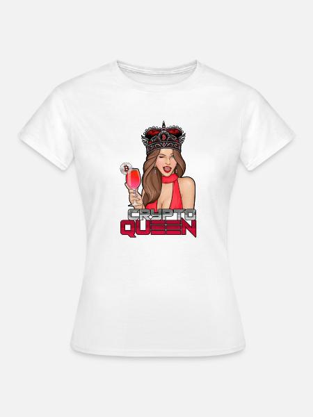 Crypto Queen - Frauen T-Shirt - Weiß