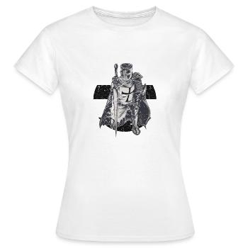 Ritter Rot Weiß Templerorden Mittelalter Rüstung - Frauen T-Shirt - Weiß - Vorne - AI Model Female 172 dark (172cm)
