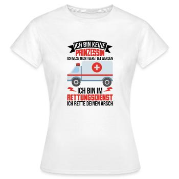 Rettungsdienst Geschenk Notarzt Medizin - Frauen T-Shirt - Weiß - Vorne - AI Model Female 172 dark (172cm)