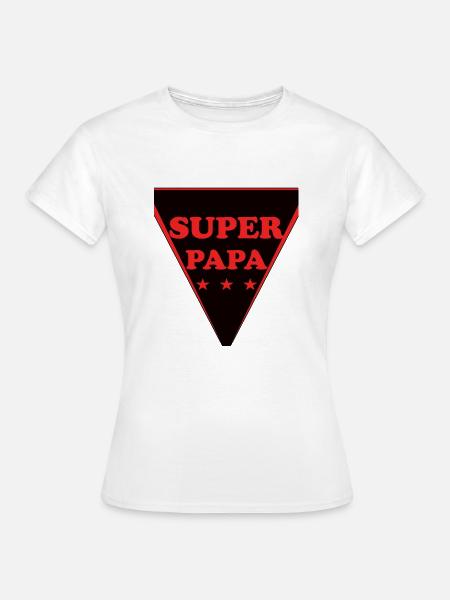 SuperPapa - Frauen T-Shirt - Weiß