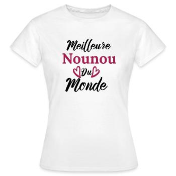 meilleure nounou,super nounou cadeau nourrice - T-shirt Femme - blanc - Devant - AI Model Female 172 dark (172cm)