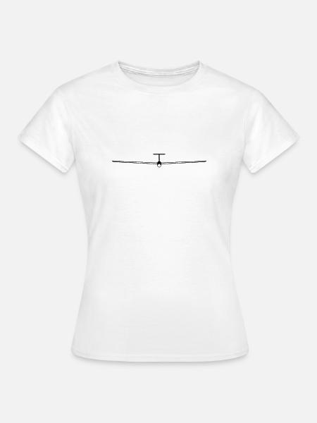 Segelfliegen Segelflugzeug Segelflug Segelflieger - Dame-T-shirt - hvid
