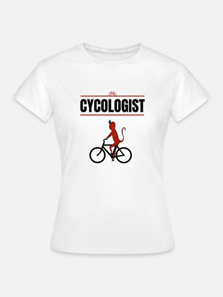 Devil Cycologist - Frauen T-Shirt - Weiß