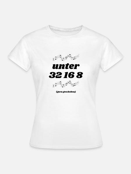Rosis Nummer 32 16 8 Ohrwurm - Frauen T-Shirt - Weiß