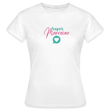 Super marraine - T-shirt Femme - blanc - Devant - AI Model Female 172 dark (172cm)