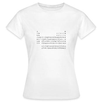 Tableau périodique - T-shirt Femme - blanc - Devant - AI Model Female 172 dark (172cm)