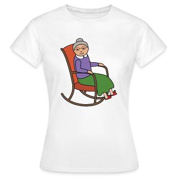 Oma Großmutter - Frauen T-Shirt - Weiß - Vorne - AI Model Female 172 dark (172cm)