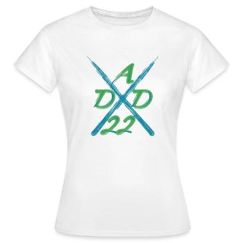 Dad 22 Papa ist 2022 neuer Vater - Frauen T-Shirt - Weiß - Vorne - AI Model Female 172 dark (172cm)