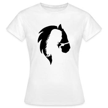 Cheval Tête de cheval Cœur Cher Cavalier Fille - T-shirt Femme - blanc - Devant - AI Model Female 172 dark (172cm)