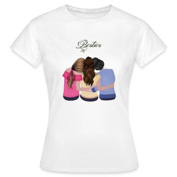 Besties Outfit - Frauen T-Shirt - Weiß - Vorne - AI Model Female 172 dark (172cm)