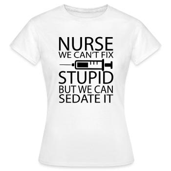 Nurse Krankenschwester Corona - Women's T-Shirt - white - Front - AI Model Female 172 dark (172cm)