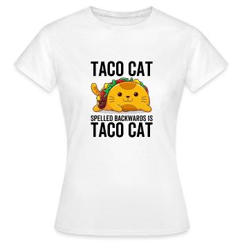 Taco Cat Spelled Backwards Is Taco Cat - Women's T-Shirt - white - Front - AI Model Female 172 dark (172cm)