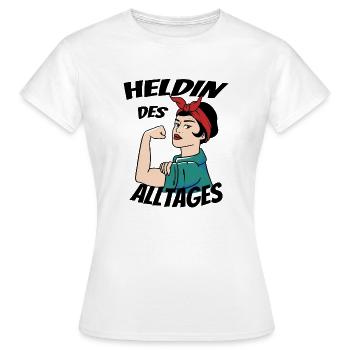 Heldin des Alltags Frauentag - Frauen T-Shirt - Weiß - Vorne - AI Model Female 172 dark (172cm)