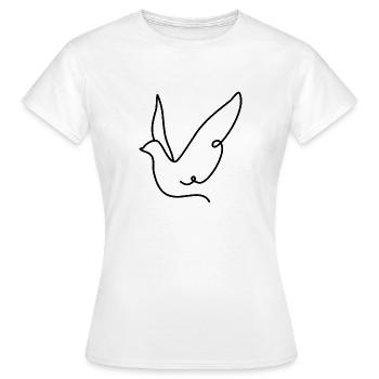 Colombe de la Paix Colombe Symbole de paix Paix - T-shirt Femme - blanc - Devant - AI Model Female 172 dark (172cm)