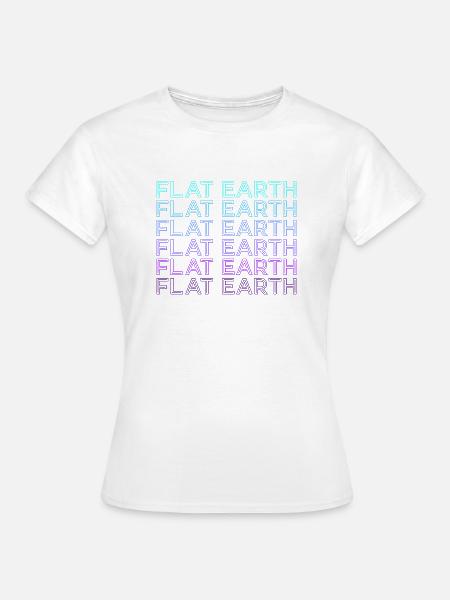 Flache-Erde-Verschwörungstheorie Retro - Frauen T-Shirt - Weiß