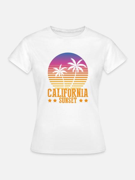 Palmen - Frauen T-Shirt - Weiß