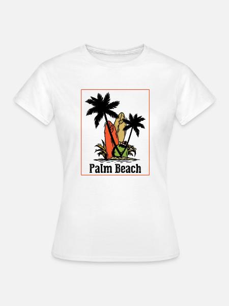 Palmen - Frauen T-Shirt - Weiß