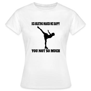 Patinage artistique Patinage sur glace Patinage artistique Patinage artistique - T-shirt Femme - blanc - Devant - AI Model Female 172 dark (172cm)