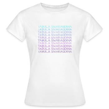 Tabula Emeraldina Hermetic Alchemy Retro - Women's T-Shirt - white - Front - AI Model Female 172 dark (172cm)