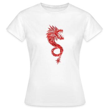 Quetzalcoatl Aztec Maya Serpent à plumes - T-shirt Femme - blanc - Devant - AI Model Female 172 dark (172cm)