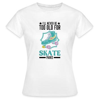 Roller Skates Roller Skating Roller Skates - Women's T-Shirt - white - Front - AI Model Female 172 dark (172cm)