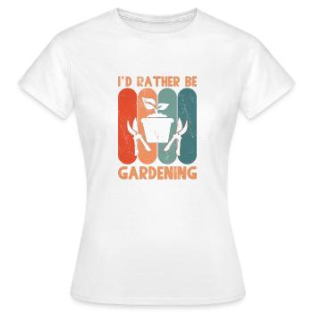 Id plutôt être jardiner - T-shirt Femme - blanc - Devant - AI Model Female 172 dark (172cm)