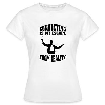 Chefs d’orchestre Chef d’orchestre Musique Cadeau Direction d’orchestre - T-shirt Femme - blanc - Devant - AI Model Female 172 dark (172cm)