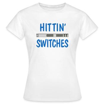 Hitting Switches Funny Network Systems Engineer - Women's T-Shirt - white - Front - AI Model Female 172 dark (172cm)