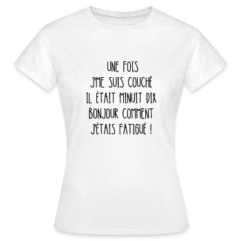 minuit dix - T-shirt Femme - blanc - Devant - AI Model Female 172 dark (172cm)
