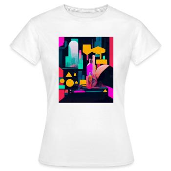 Cyber City - T-shirt Femme - blanc - Devant - AI Model Female 172 dark (172cm)